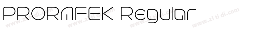 PRORAFEK Regular字体转换